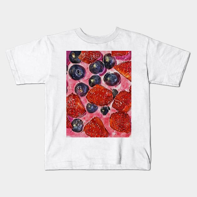 Berry Yoghurt No. 2 Kids T-Shirt by asanaworld